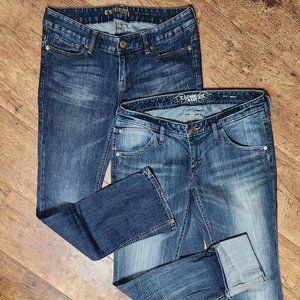LOT of TWO - EXPRESS  Zelda Skinny and Bootcut Jeans - Sz 10
